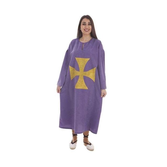 Disfraz adulto túnica antelina púrpura estampada t-l talla l Disfraz adulto túnica antelina púrpura estampada t-l talla l