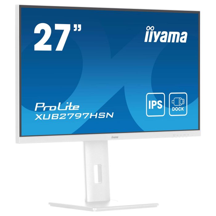 iiyama Monitor XUB2797HSN-W2 27" Full HD USB-C, LAN, DP-OUT (Dock) Blanco iiyama Monitor XUB2797HSN-W2 27" Full HD USB-C, LAN, DP-OUT (Dock) Blanco