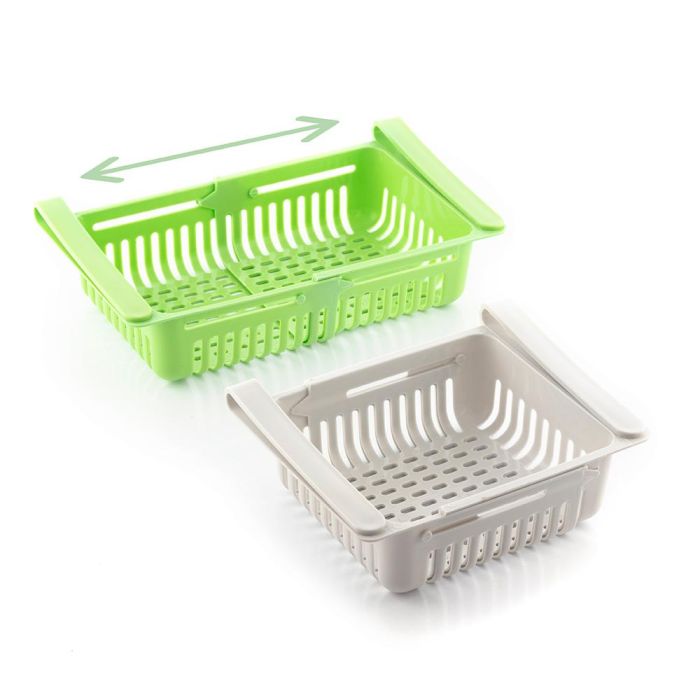 Organizador Ajustable para Nevera Friwer InnovaGoods 2 Unidades 2 Organizador Ajustable para Nevera Friwer InnovaGoods 2 Unidades 2