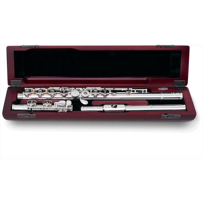 Pearl Flauta Travesera Desalineada 795RE Elegante con Cabeza, Cuerpo y Pie de Plata 925, Mecanismo Plateado y Platos Abiertos 2