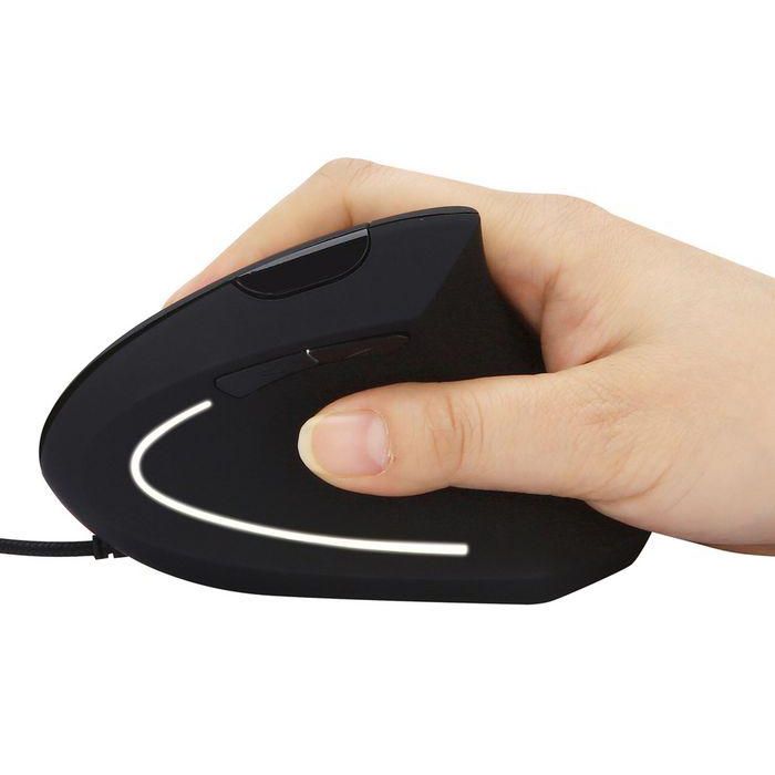 Sandberg Wired Vertical Mouse Pro Ergonómico USB para Ordenador Alivia Presión Muñeca y Dolor Articular 3