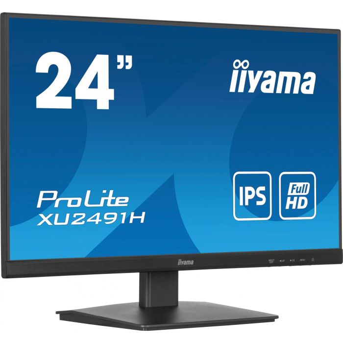 IIYAMA XU2491H-B1 Monitor IPS 24" Full HD 100Hz 0.5ms Clase E, Ideal Múltiples Monitores y Oficina