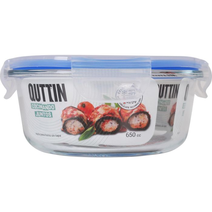 Quttin Fiambrera Redonda Hermética 15 cm 650 cc Qt 1
