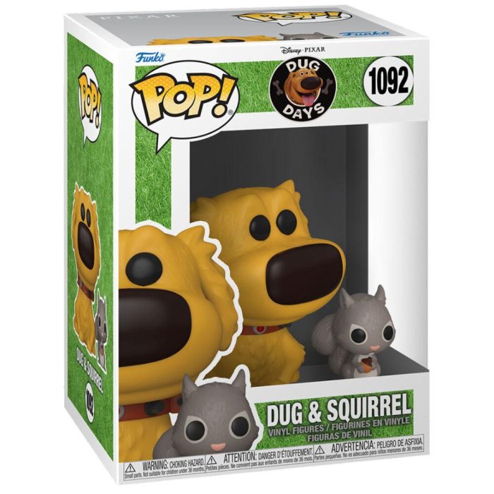 Funko Pop Disney Up Dug & Ardilla - Figura de Vinilo de 9cm con Caja Original 2 Funko Pop Disney Up Dug & Ardilla - Figura de Vinilo de 9cm con Caja Original 2