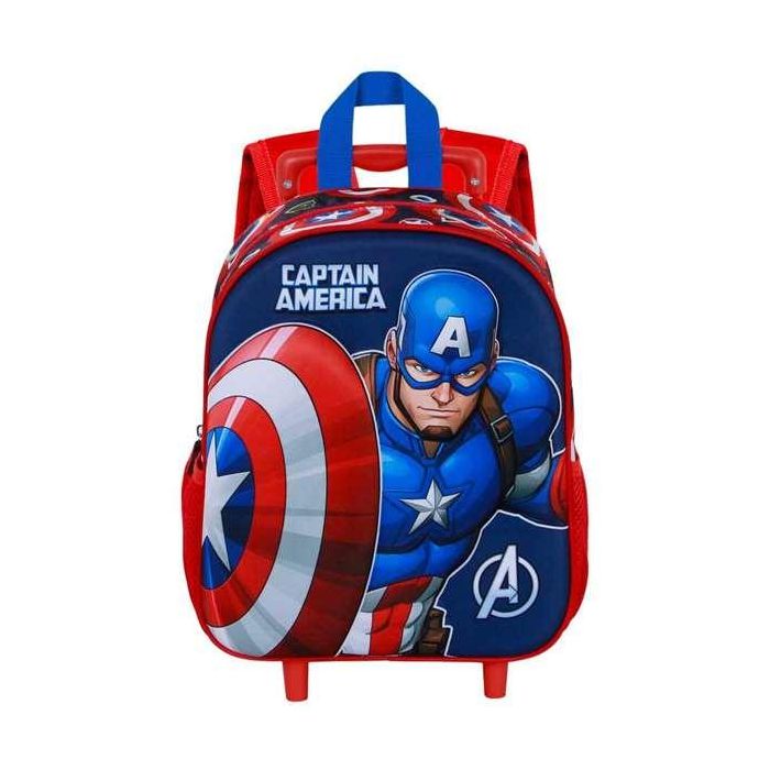 Marvel Capitán América Mochila Infantil 3D con Ruedas Pequeña Multicolor 7L 2 Marvel Capitán América Mochila Infantil 3D con Ruedas Pequeña Multicolor 7L 2