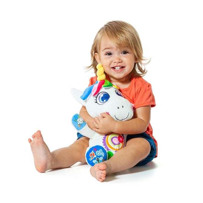 Molto Gusy Luz Unicornio Interactivo con Luz y Sonidos, Cuentacuentos y Grabadora 24 cm 3