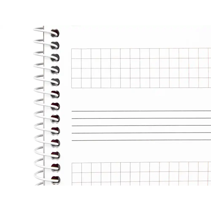 Liderpapel Bloc Música Combi Pentagrama 3mm con Anotaciones Cuadrícula 4mm Cuarto 20 Hojas 100g/m2 Apaisado 4