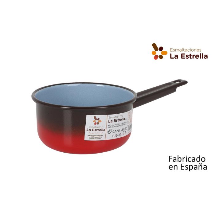 Cazo Recto Fuego 14 cm 1L - La Estrella (6 Unidades) Cazo Recto Fuego 14 cm 1L - La Estrella (6 Unidades)