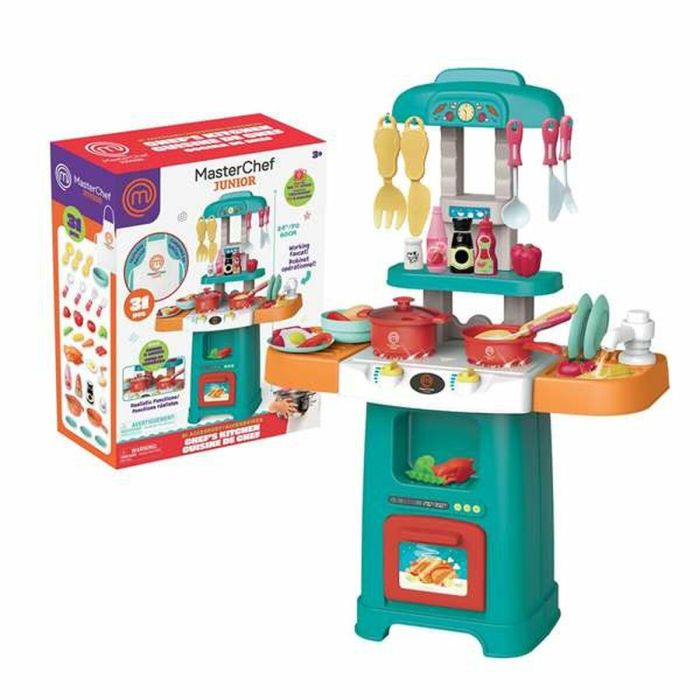 Famosa Cocina Electrónica MasterChef Jr con 31 Accesorios, Luces y Sonidos, 61 cm Alta 0 Famosa Cocina Electrónica MasterChef Jr con 31 Accesorios, Luces y Sonidos, 61 cm Alta 0