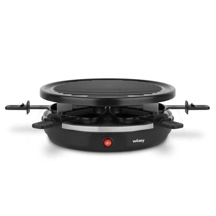 Weasy LUGA60 Raclette y Parrilla Eléctrica 900W - Para 6 Personas con Placa Antiadherente Extraíble 30x30cm 1 Weasy LUGA60 Raclette y Parrilla Eléctrica 900W - Para 6 Personas con Placa Antiadherente Extraíble 30x30cm 1
