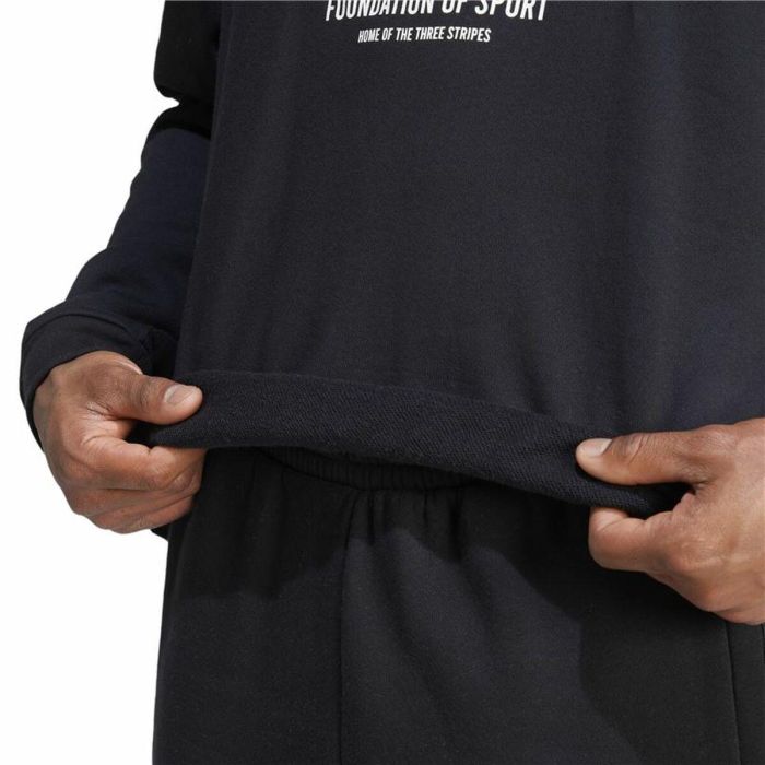 Sudadera sin Capucha Hombre Adidas Brand Love French Terry Negro 1