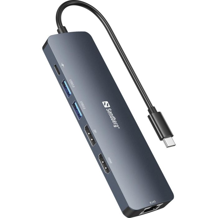 Sandberg USB-C Display Dock 8K para Conectar 2 Monitores Adicionales con Power Delivery (PD), Ethernet RJ45 y 2 puertos USB-A 1 Sandberg USB-C Display Dock 8K para Conectar 2 Monitores Adicionales con Power Delivery (PD), Ethernet RJ45 y 2 puertos USB-A 1