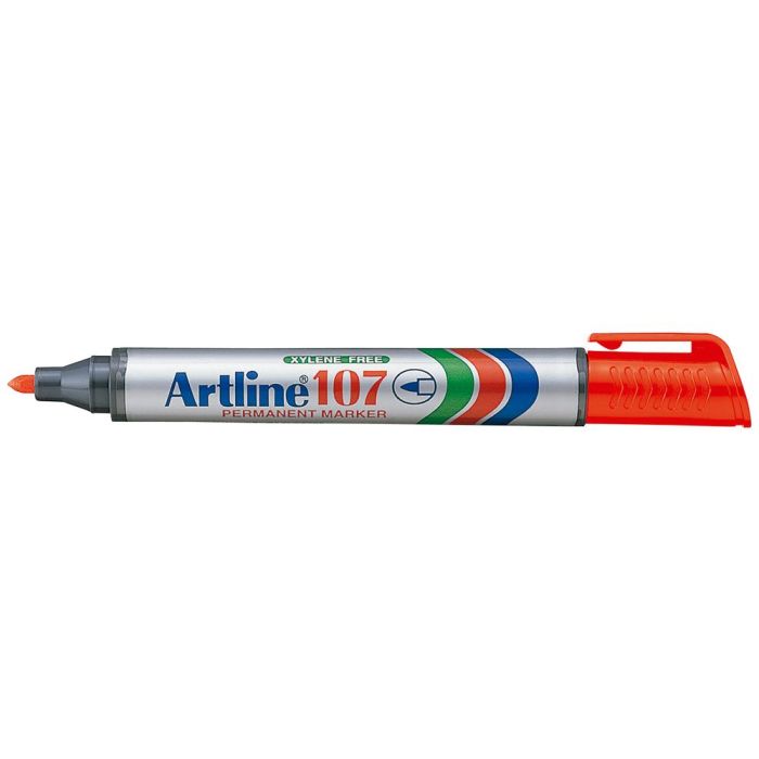 Rotulador Artline Marcador Permanente 107 Rojo Punta Redonda 12 unidades 1