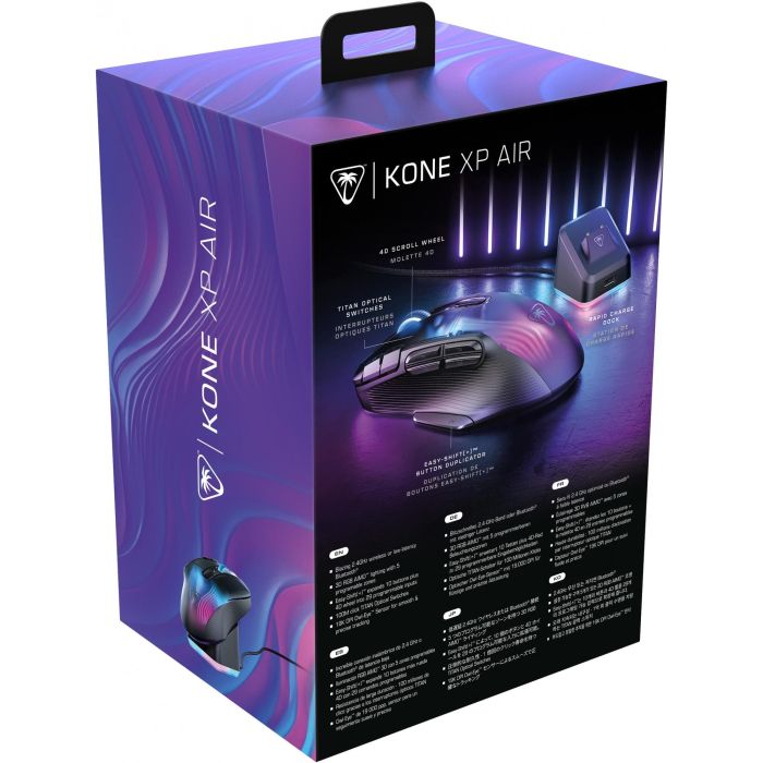 Turtle Beach TUR0731855711000 Kone XP Air Ratón gaming inalámbrico con estación de carga, Negro. 3