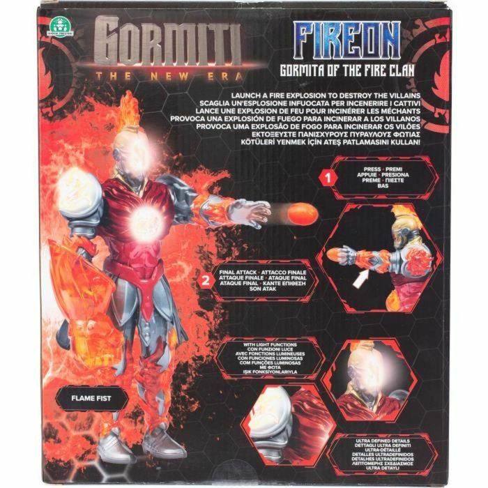 Gormiti Figura Articulada Fireon con Ataque de Fuego GRV073 - 27 cm 2