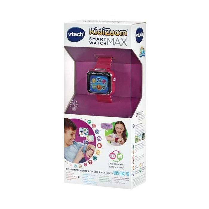 Reloj interactivo kidizoom smartwatch max color frambuesa. pantalla tactil.fotos,selfies,videos,grabadora,juegos.. 256 mb. 5