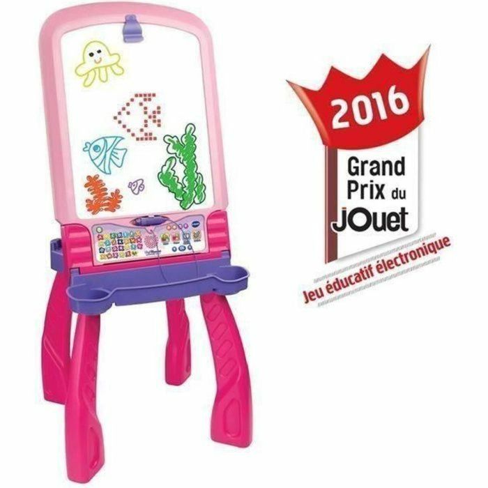 Pizarra Interactiva Vtech Magi chevalet interactif 3 en 1 rose (FR) 8