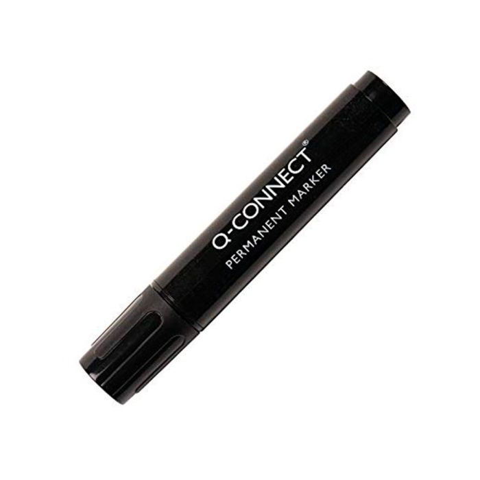 Rotulador Q-Connect Marcador Permanente Negro Punta Biselada 5.0 mm 10 unidades 2