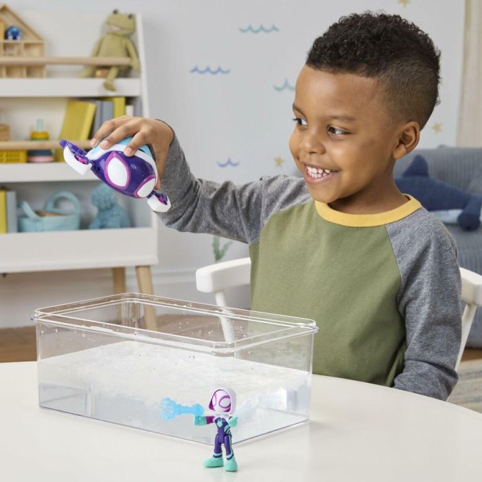 Hasbro Figura y Vehículo de Telarañas Acuáticas Ghost-Spider Marvel Spidey y sus Increíbles Amigos HASG14665P0 a partir de 4 años 13