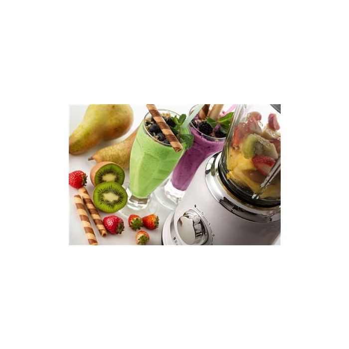 Ariete Batidora de Vaso Moderna Blanca con Vaso de Vidrio, 4 Cuchillas de Acero Inoxidable y 4 Velocidades 6 Ariete Batidora de Vaso Moderna Blanca con Vaso de Vidrio, 4 Cuchillas de Acero Inoxidable y 4 Velocidades 6