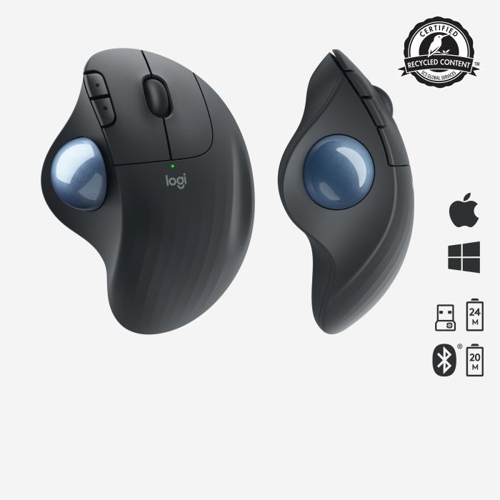 Logitech M575 ERGO Wireless Trackball - Ratón Ergonómico Inalámbrico Graphite 11