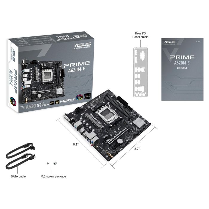 ASUS Prime A620M-E-CSM Placa Base mATX, Zócalo AM5, DDR5, AMD Ryzen 7000 Series