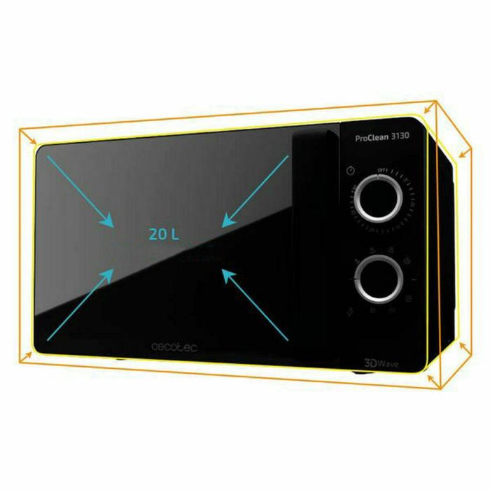 Microondas con Grill Cecotec ProClean 3130 20 L 700W Negro 1150 W 20 L 1