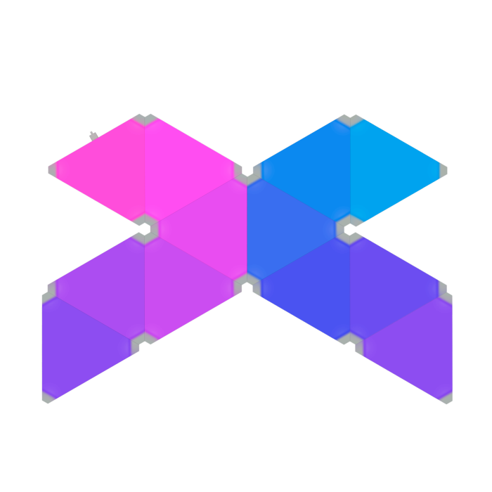 Phoenix Technologies Astral Kit De Iluminación Modular RGB, WiFi, Paneles Triangulares, Control por App 6