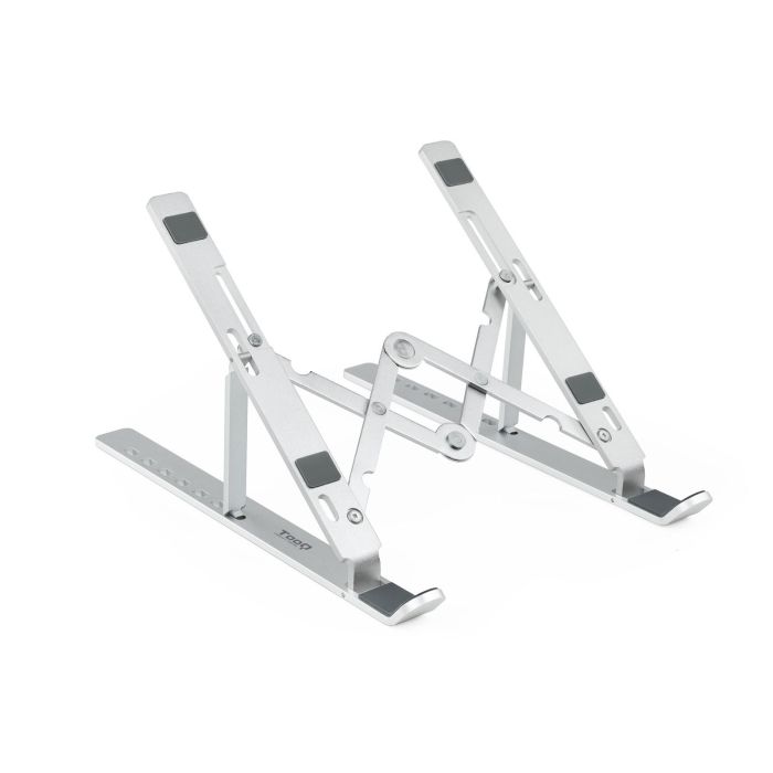 TooQ TQLRS0033-AL Soporte Elevador Plegable para Portátil/Tablet 11-15" de Aluminio Plata con 7 Niveles de Altura