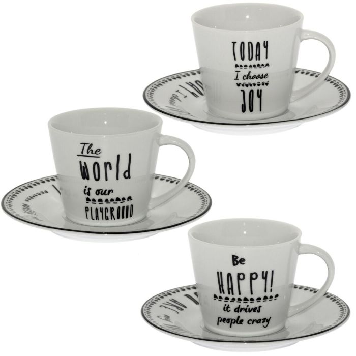 Juego de 6 Tazas de Café Alexandra House Living Porcelana