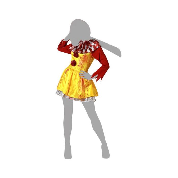 Disfraz Payaso Amarillo Halloween Mujer Adulto XS-S 4 Disfraz Payaso Amarillo Halloween Mujer Adulto XS-S 4