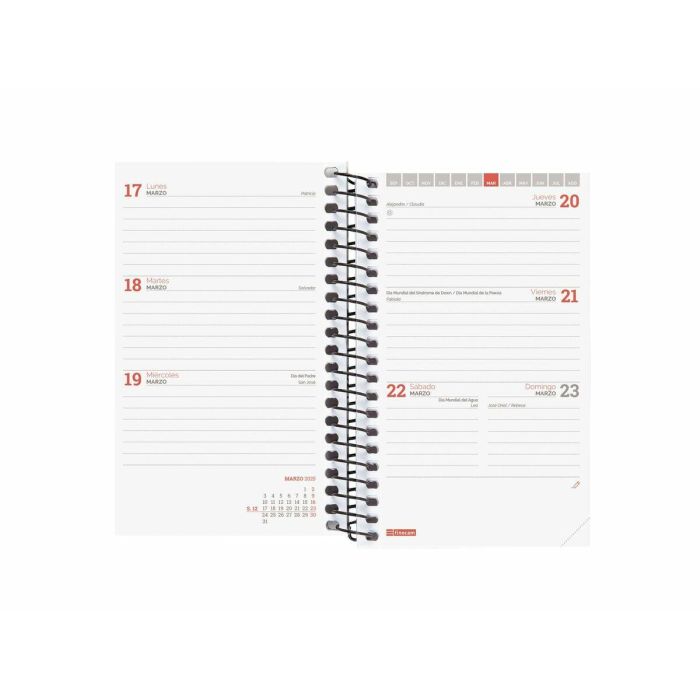 Agenda Finocam SVH Rojo 7,9 x 12,7 cm 2024-2025 2