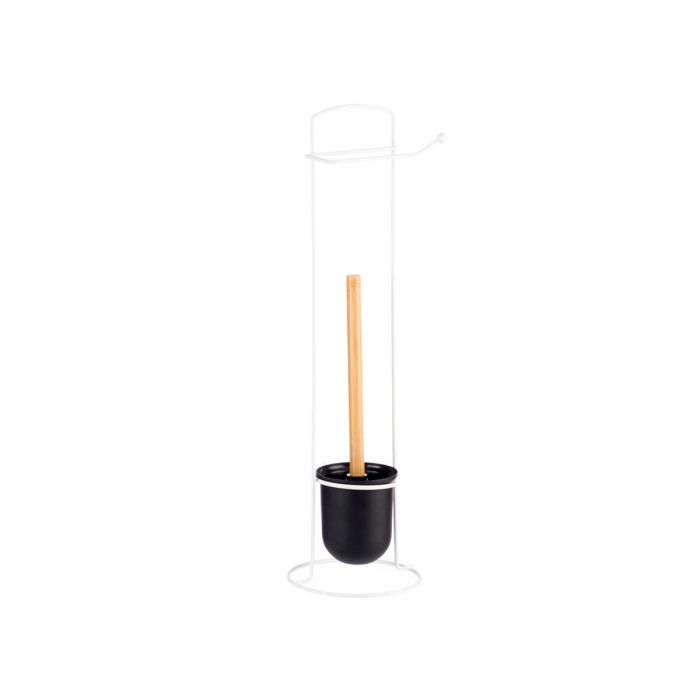 Portarrollo Metal Escobilla Bambú Blanco Berilo 17x57x16.5 cm (6 Unidades) 1 Portarrollo Metal Escobilla Bambú Blanco Berilo 17x57x16.5 cm (6 Unidades) 1
