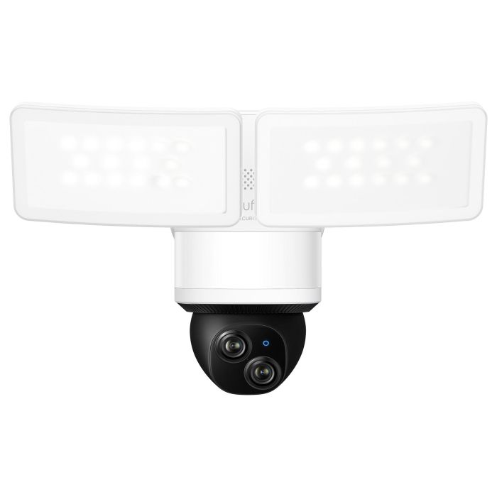 EUFY Floodlight E340 Cámara de Seguridad Exterior con Cable, Giro 360°, Doble Cámara, 2000 Lúmenes, Visión Nocturna, Activada por Movimiento, Wi-Fi EUFY Floodlight E340 Cámara de Seguridad Exterior con Cable, Giro 360°, Doble Cámara, 2000 Lúmenes, Visión Nocturna, Activada por Movimiento, Wi-Fi