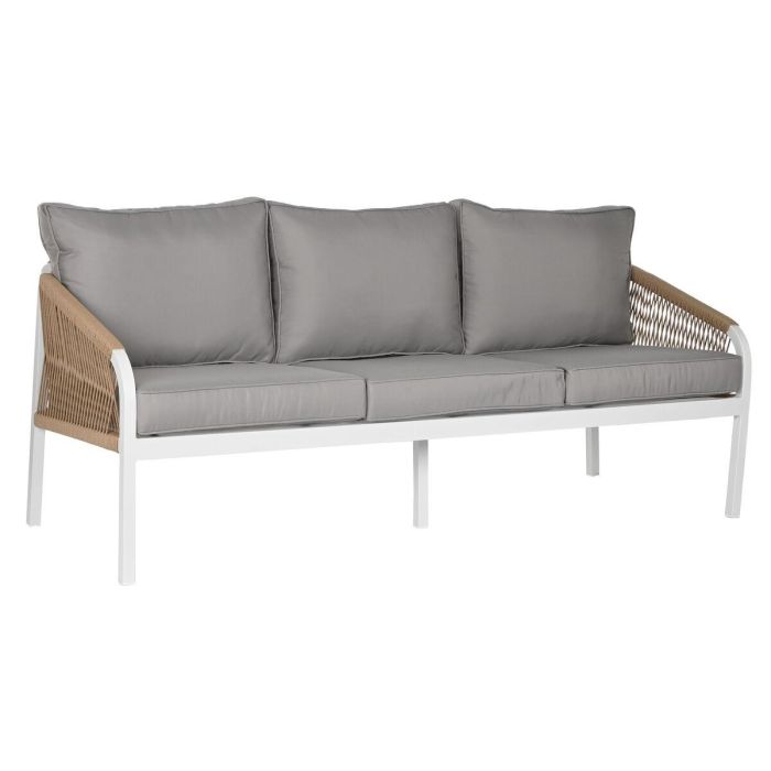 Sofa Terraza Y Jardin DKD Home Decor Blanco Natural 73 x 84 x 189 cm Set de 4 8 Sofa Terraza Y Jardin DKD Home Decor Blanco Natural 73 x 84 x 189 cm Set de 4 8
