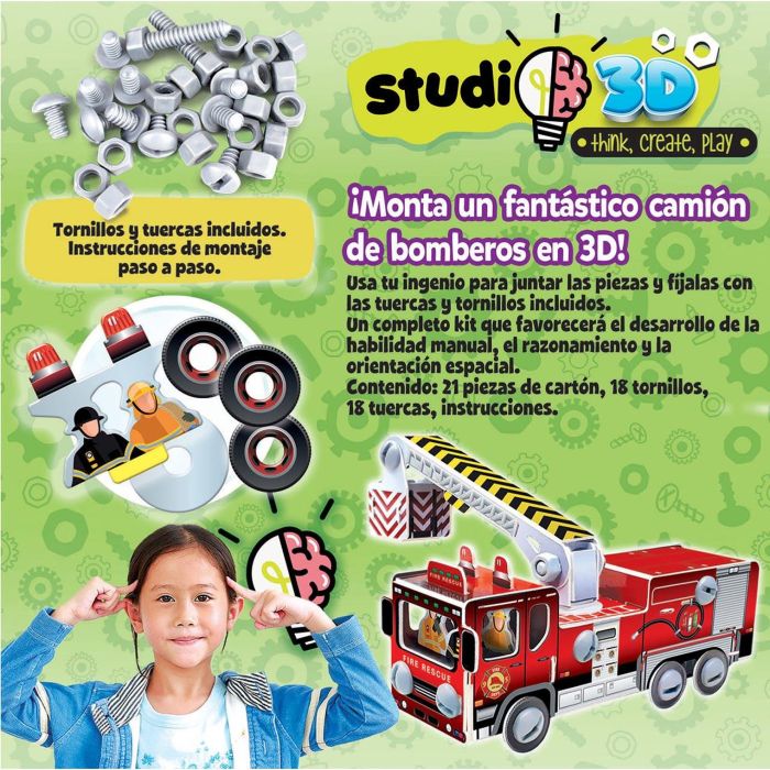 Educa Puzzle Coche de Bomberos 3D 19186 +5 años 3 Educa Puzzle Coche de Bomberos 3D 19186 +5 años 3