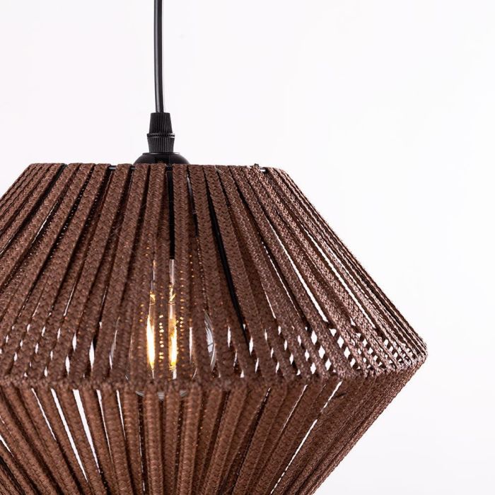 Lámpara Colgante Albert de Ratán SKD-P-2004 con Diseño de Rejilla Étnico, Luz Difusa Oscura para Salón, Comedor, Dormitorio 3 Lámpara Colgante Albert de Ratán SKD-P-2004 con Diseño de Rejilla Étnico, Luz Difusa Oscura para Salón, Comedor, Dormitorio 3