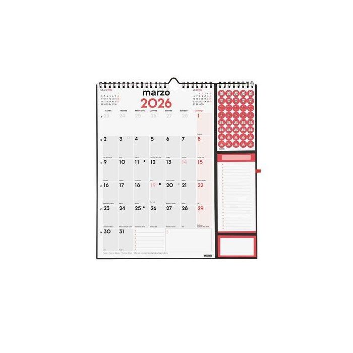 Finocam Calendario De Pared Plus-215x325 mm Mv Neutro 2026