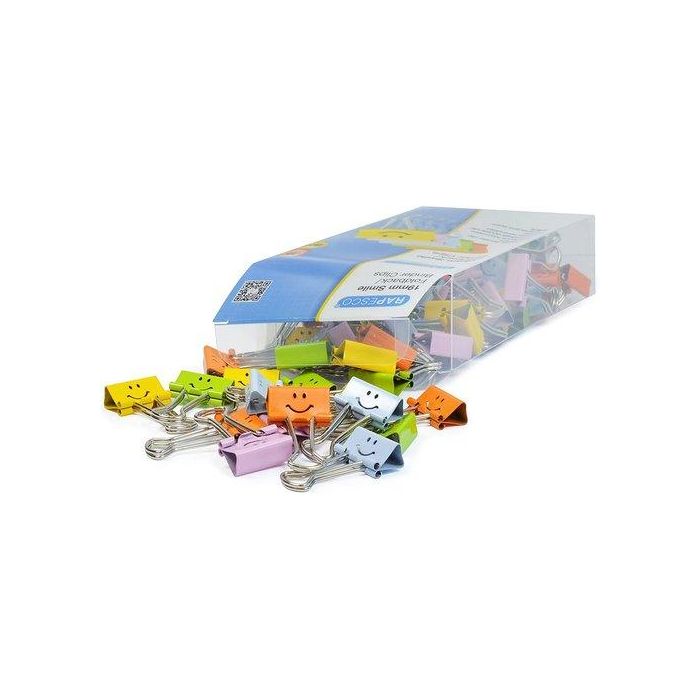 Pinza Pala Abatible Rapesco Colores Surtidos 19 Mm. Caja De 80