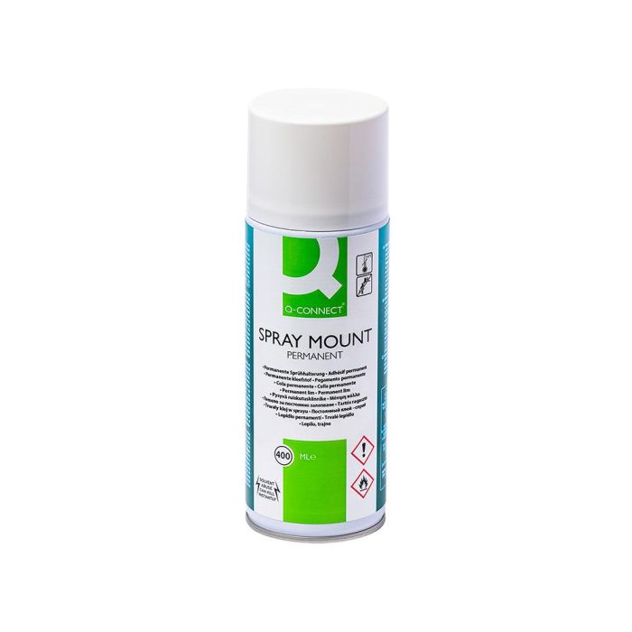 Pegamento Q-Connect Spray Mount Adhesivo Permanente Bote De 400 mL 1