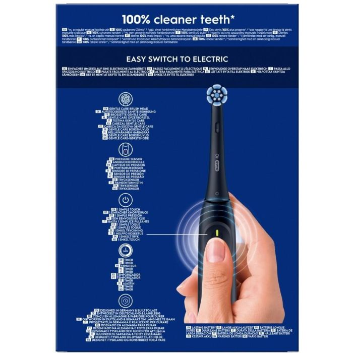 Oral-B iO Series 2 Cepillo Dental Vibratorio Eléctrico Adulto, 3 Modos (Diario, Sensible, Supersensible), Night Black/Forest Green, 2 Cepillos 2