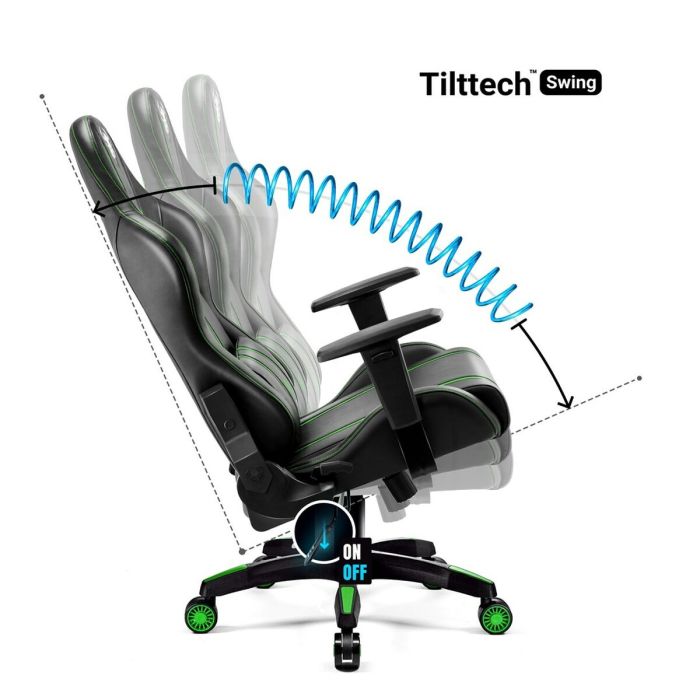 Silla Gaming Diablo Chairs Diablo X-One 2.0 Normal Size Negro Verde 2 Silla Gaming Diablo Chairs Diablo X-One 2.0 Normal Size Negro Verde 2