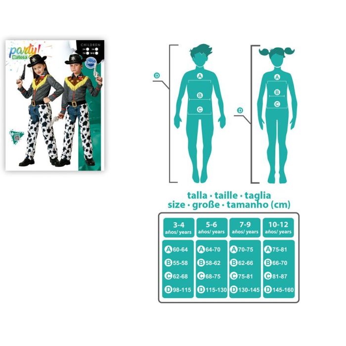 Disfraz Vaquero Niño Unisex Azul 10-12 Años Lejano Oeste Polyester 3 Disfraz Vaquero Niño Unisex Azul 10-12 Años Lejano Oeste Polyester 3