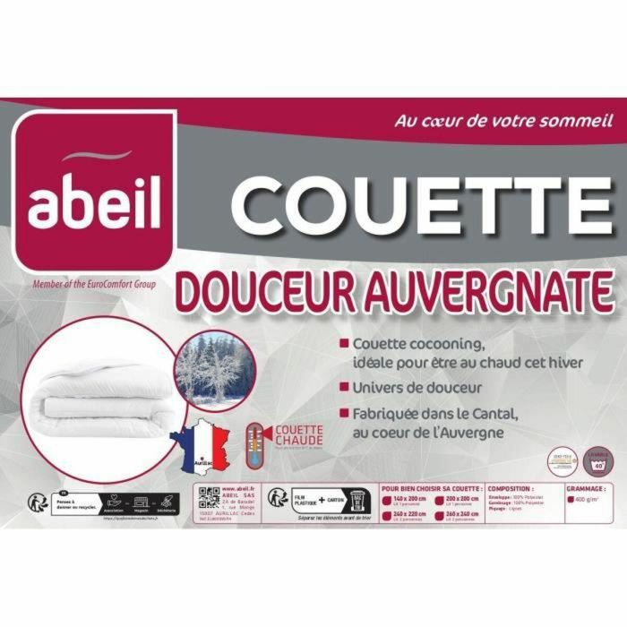 Abeil Edredón Nórdico Suave Auvergne, Extra Cálido para Invierno, Medidas 220x240 cm, 400 g/m², Para 2 Personas 2 Abeil Edredón Nórdico Suave Auvergne, Extra Cálido para Invierno, Medidas 220x240 cm, 400 g/m², Para 2 Personas 2