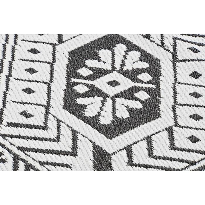DKD Home Decor Alfombra Étnica de Poliéster Blanco y Negro 210x150 cm (Pack de 2 Unidades) 2 DKD Home Decor Alfombra Étnica de Poliéster Blanco y Negro 210x150 cm (Pack de 2 Unidades) 2
