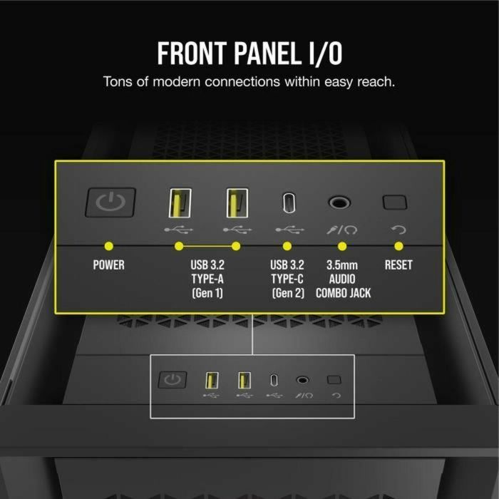 Caja Semitorre ATX Corsair Negro 8 Caja Semitorre ATX Corsair Negro 8