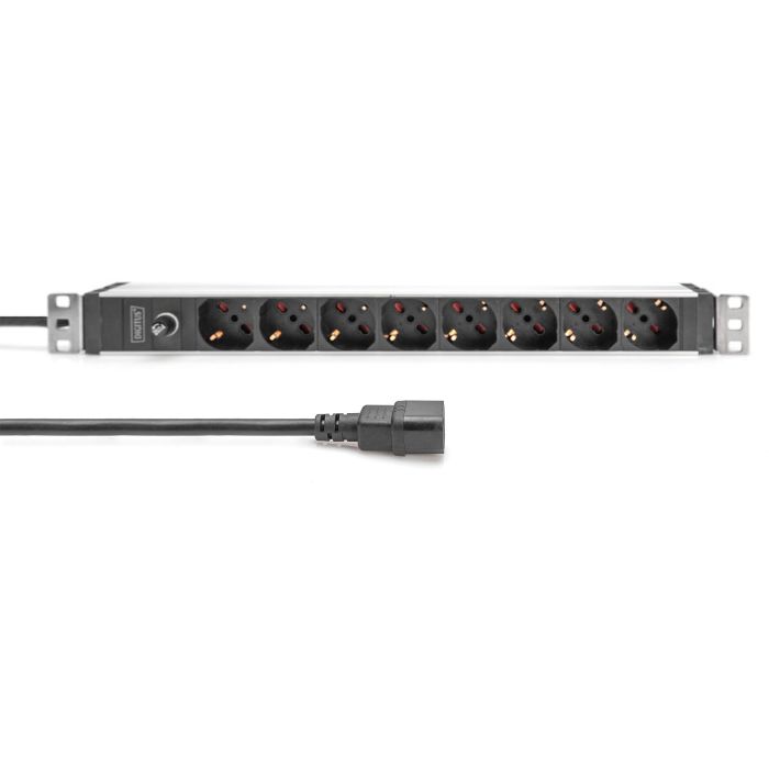 DIGITUS 8-Fach Steckdosenleiste 1HE PDU, IEC C14 St. IT 2