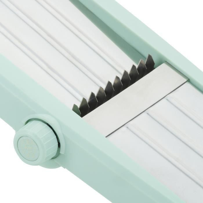 LIVOO MEN429 Mandolina 3 en 1 Acero Inoxidable - Cortador de Verduras 3-9 mm, Mango Extraíble, Empujador, Patas Antideslizantes 4