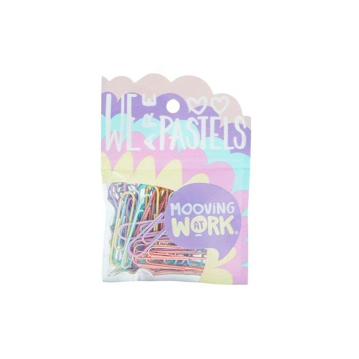 Clip Color Mooving Pastel 50Mm Blister De 25