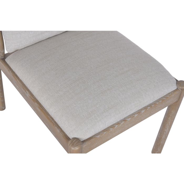 Silla Romantico DKD Home Decor Beige Natural 63 x 84 x 48 cm (2 Unidades)